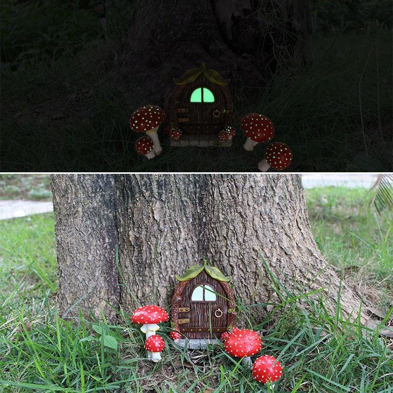 Mushroom Cabin Luminous Resin Crafts Courtyard - Villarudskogen
