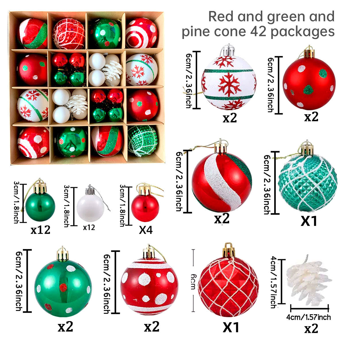 Christmas balls 40pcs