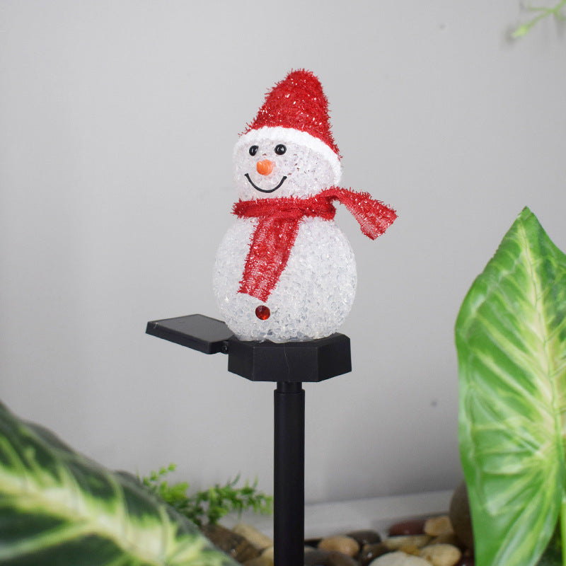 Solar lamp Christmas snowman