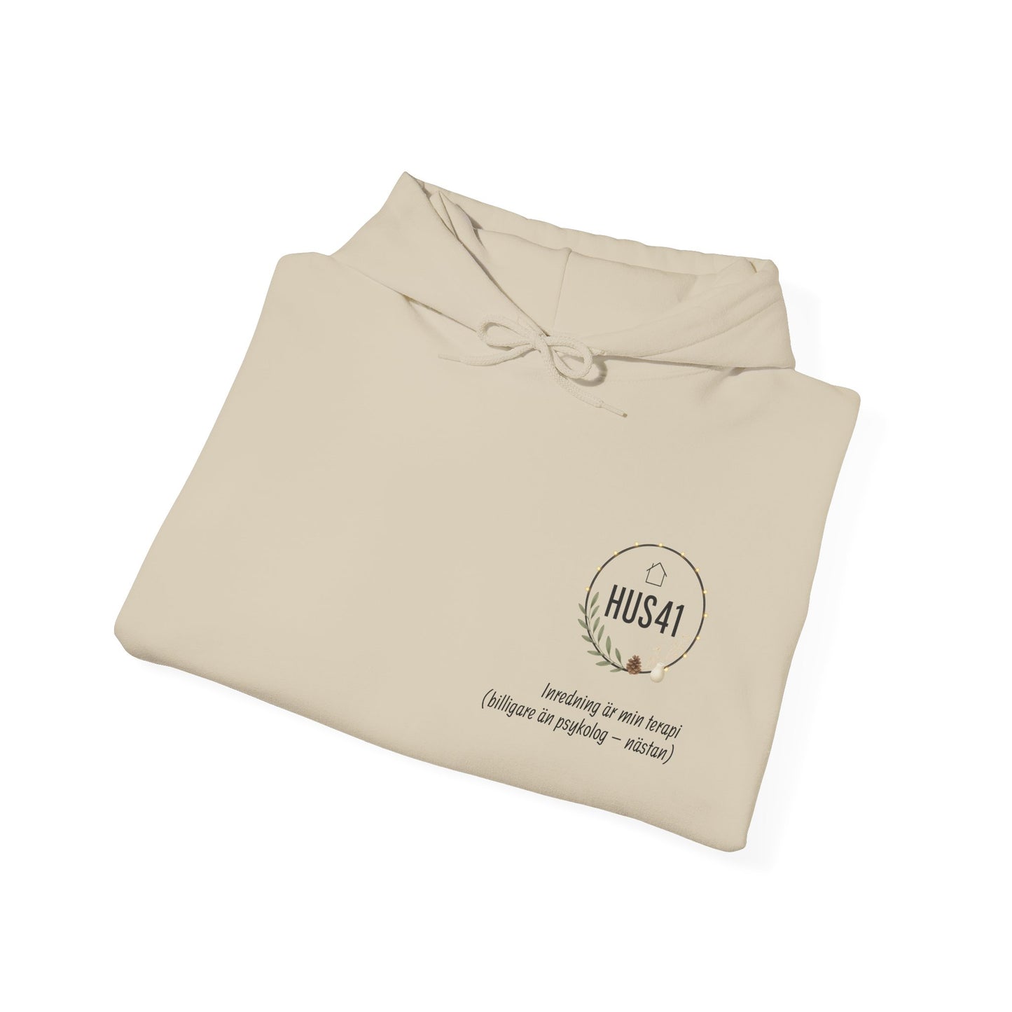 Hus41 Unisex Sweatshirt Hoodie - Inredning är min terapi