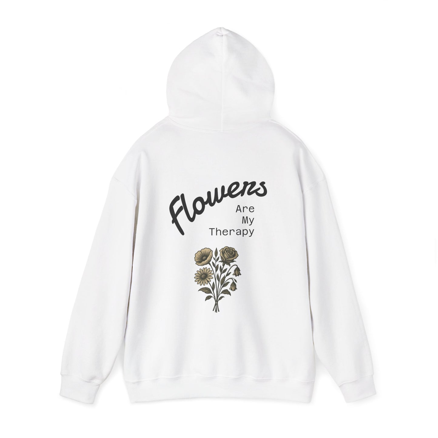 Hus41 Unisex Sweatshirt Hoodie - Flowers are my therapy
