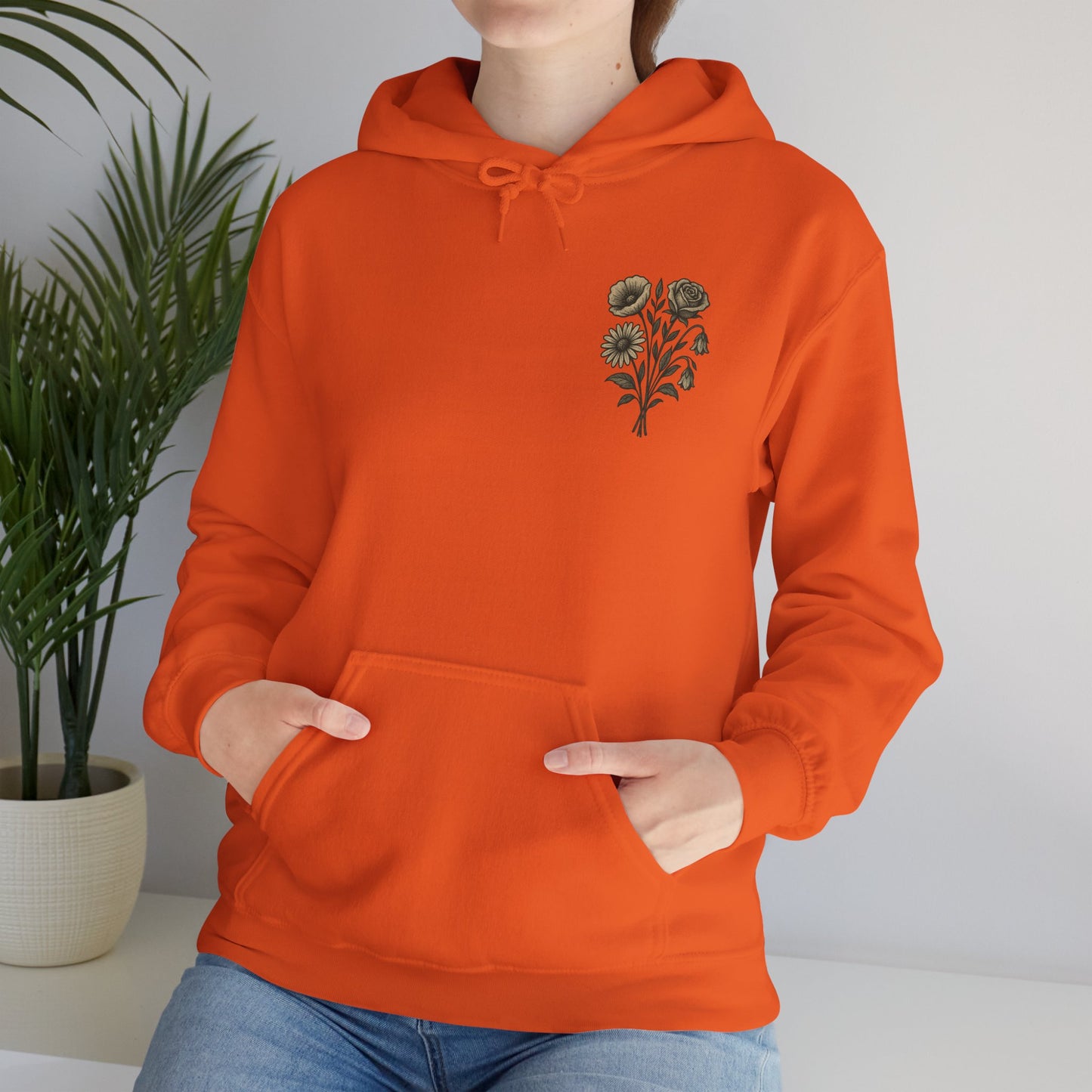 Hus41 Unisex Sweatshirt Hoodie - Flowers are my therapy