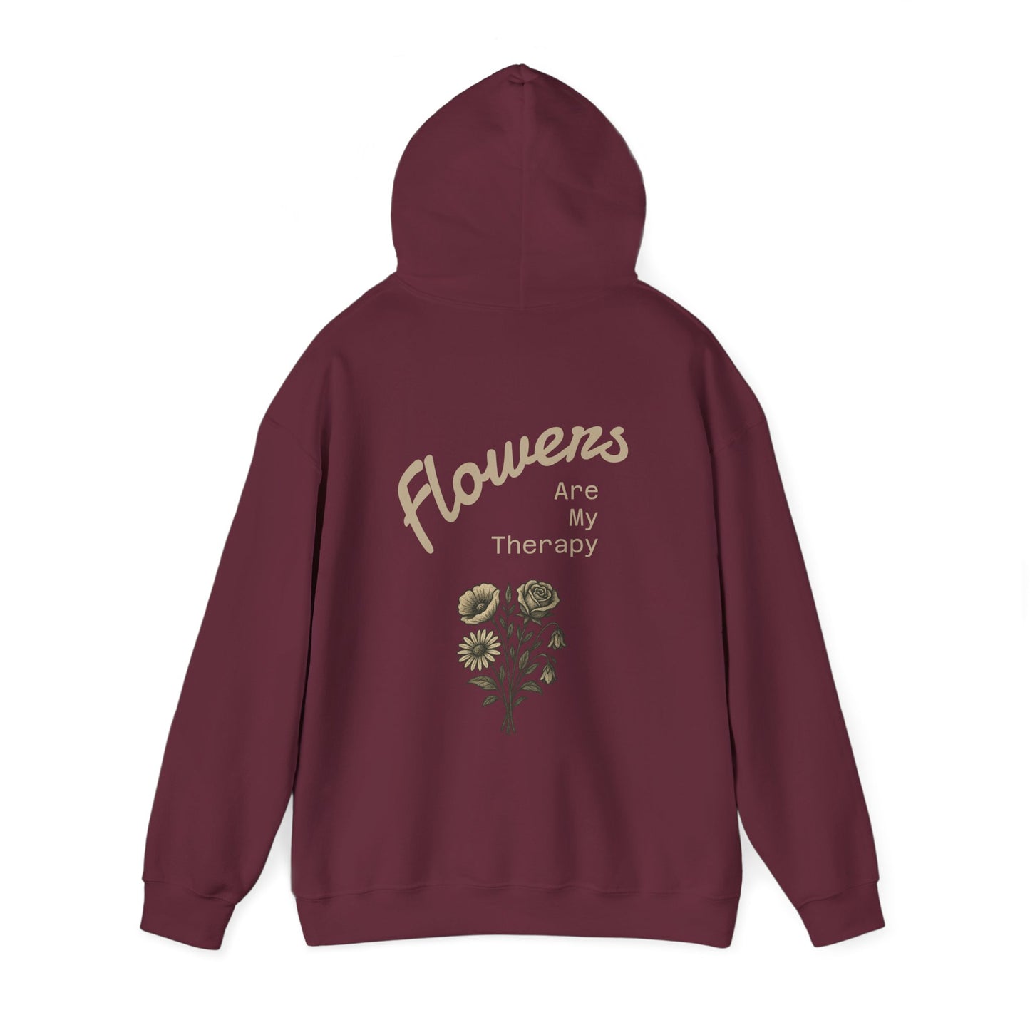 Hus41 Unisex Sweatshirt Hoodie - Flowers are my therapy