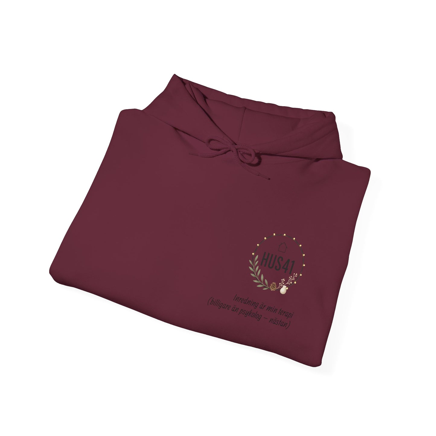 Hus41 Unisex Sweatshirt Hoodie - Inredning är min terapi