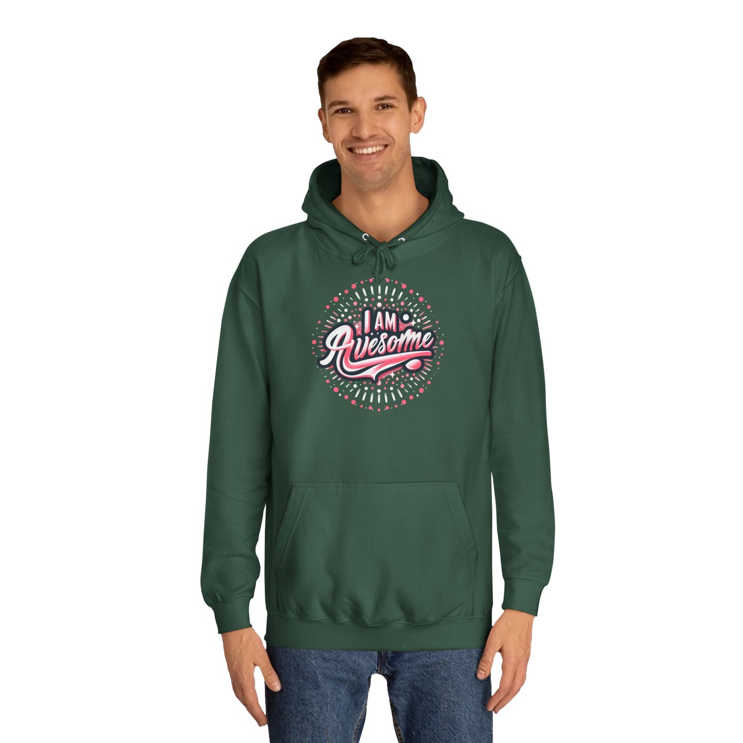 Hus41 Unisex College Hoodie - I Am Awesome