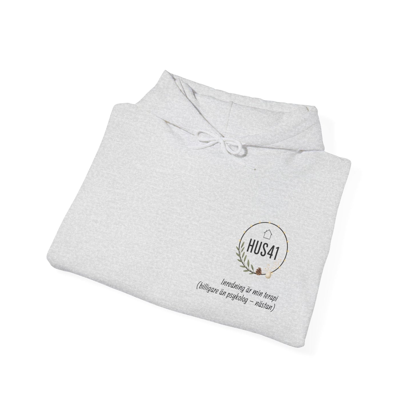 Hus41 Unisex Sweatshirt Hoodie - Inredning är min terapi