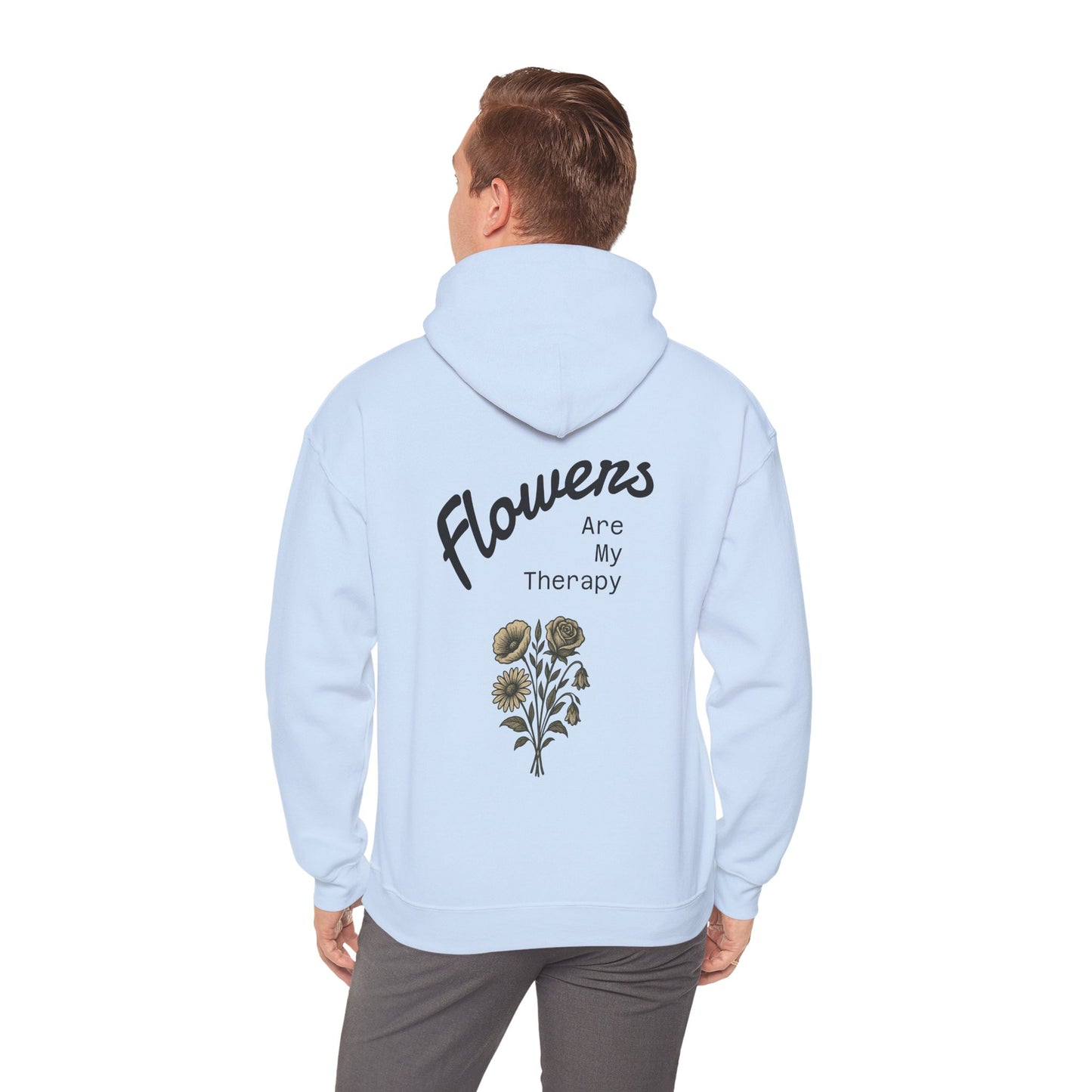 Hus41 Unisex Sweatshirt Hoodie - Flowers are my therapy