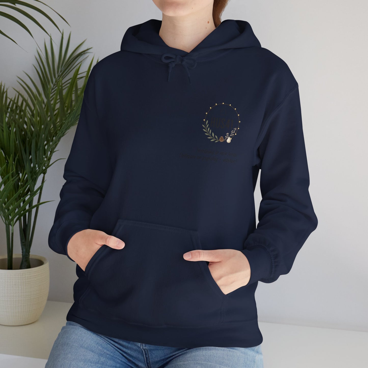 Hus41 Unisex Sweatshirt Hoodie - Inredning är min terapi