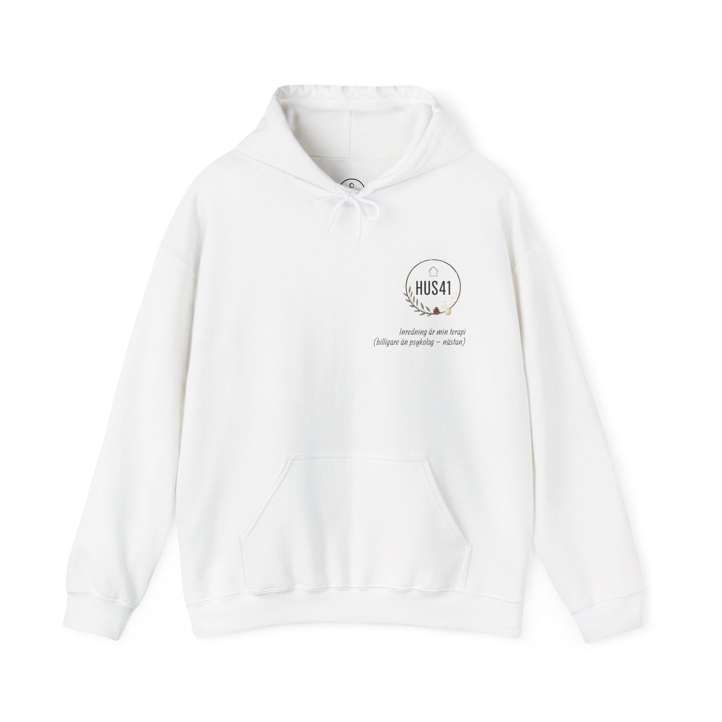 Hus41 Unisex Sweatshirt Hoodie - Inredning är min terapi