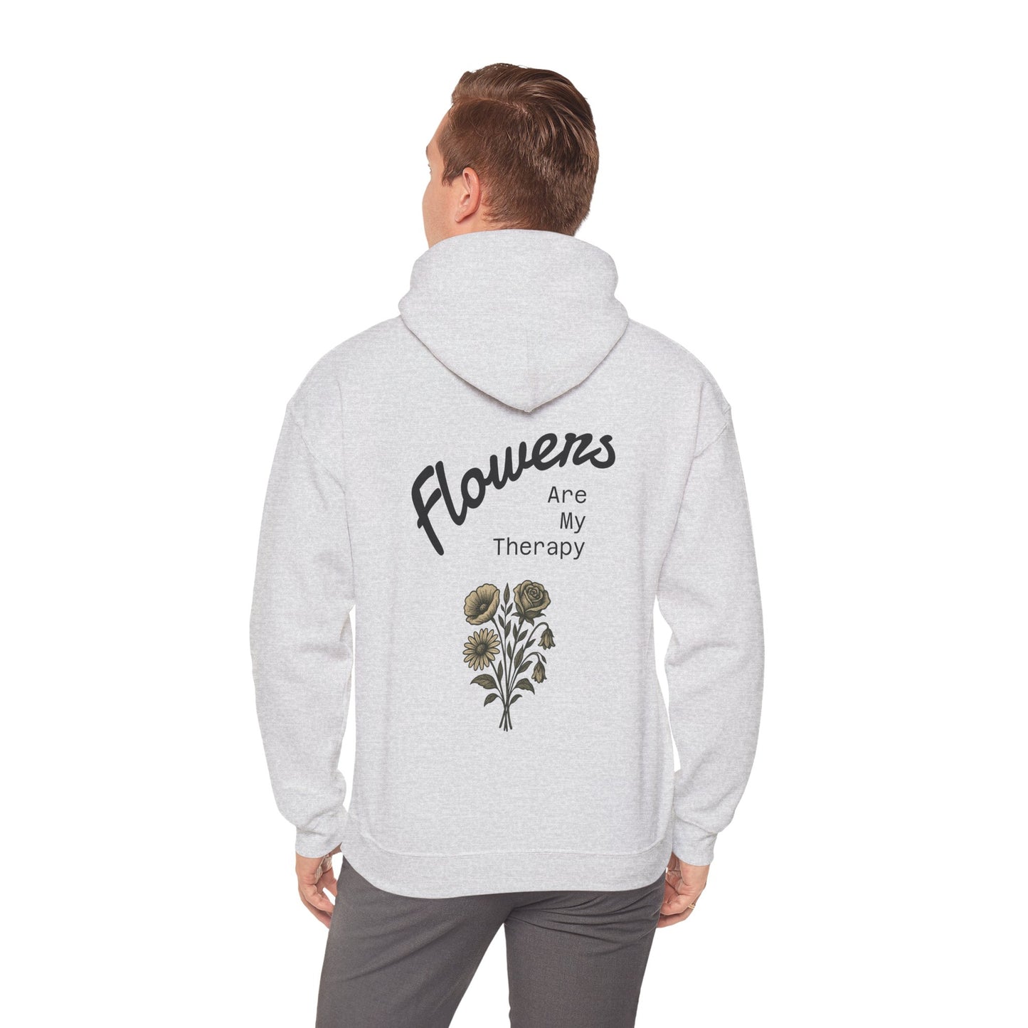 Hus41 Unisex Sweatshirt Hoodie - Flowers are my therapy
