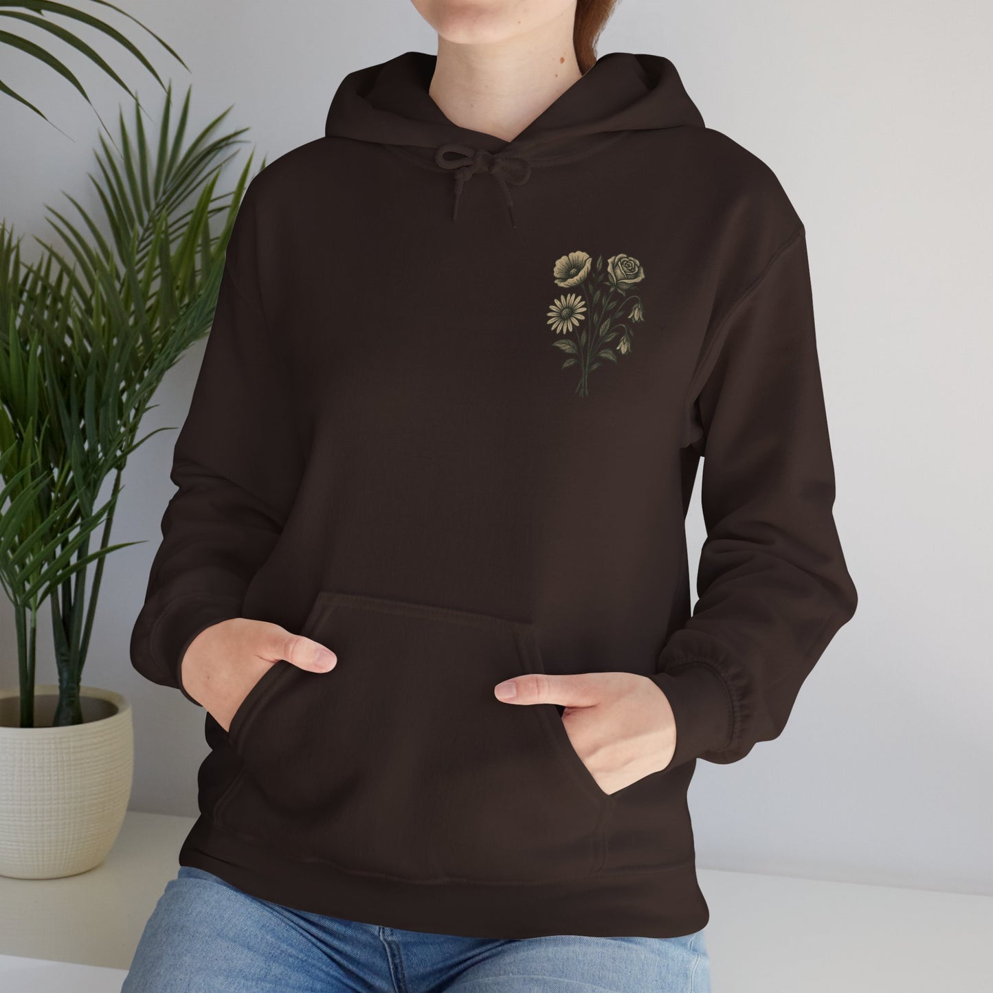Hus41 Unisex Sweatshirt Hoodie - Flowers are my therapy