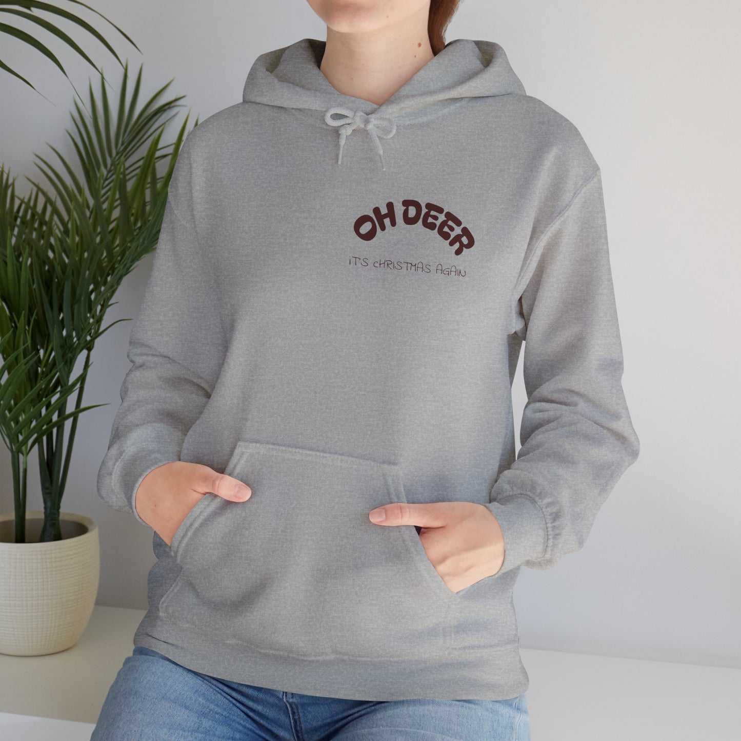 Hus41 Unisex Sweatshirt Hoodie - OH DEER Jultröja