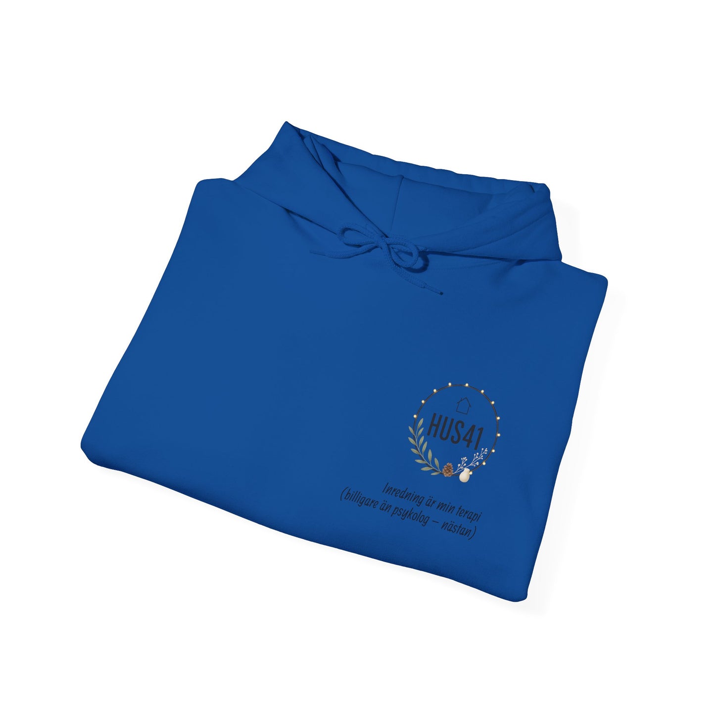 Hus41 Unisex Sweatshirt Hoodie - Inredning är min terapi