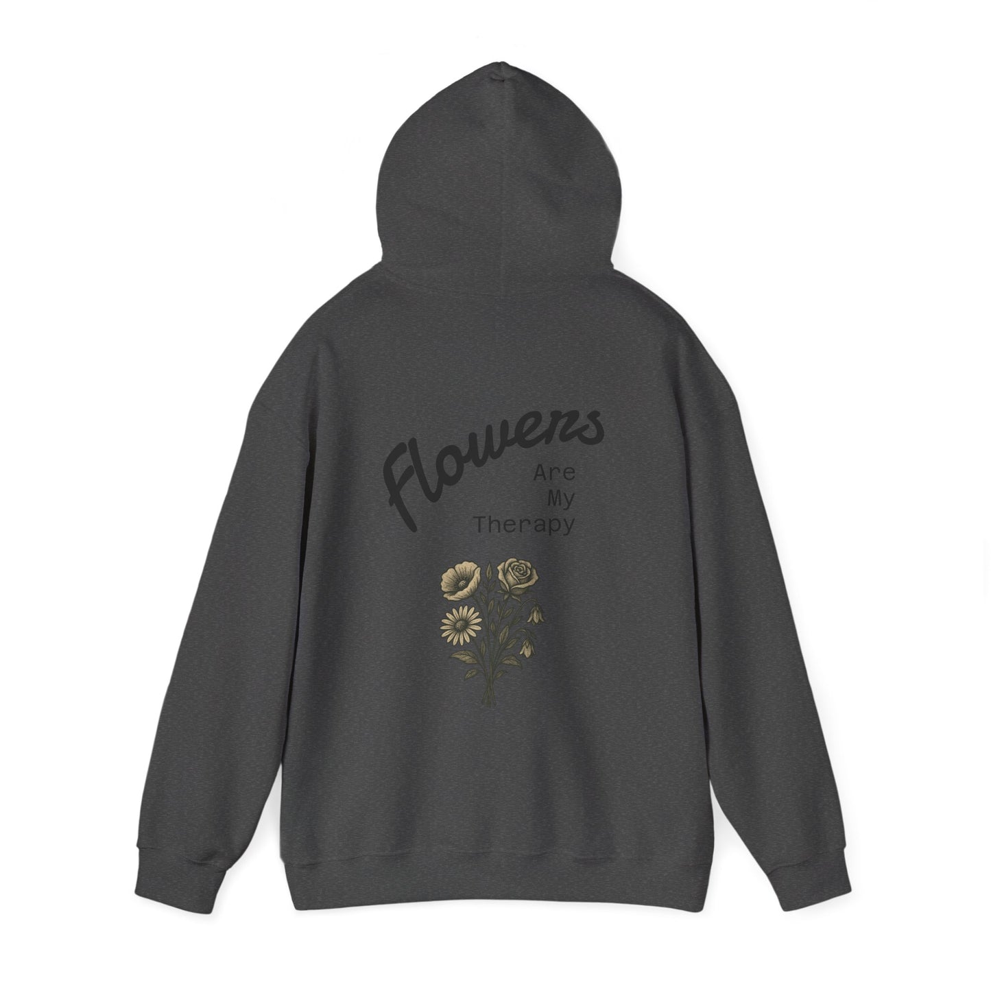 Hus41 Unisex Sweatshirt Hoodie - Flowers are my therapy