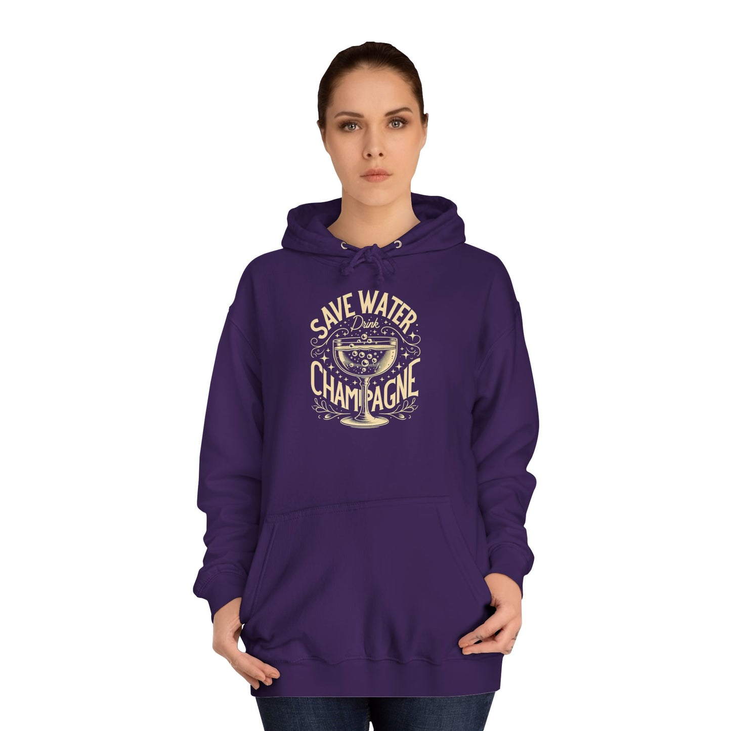 Unisex College Hoodie - Champagne Lover