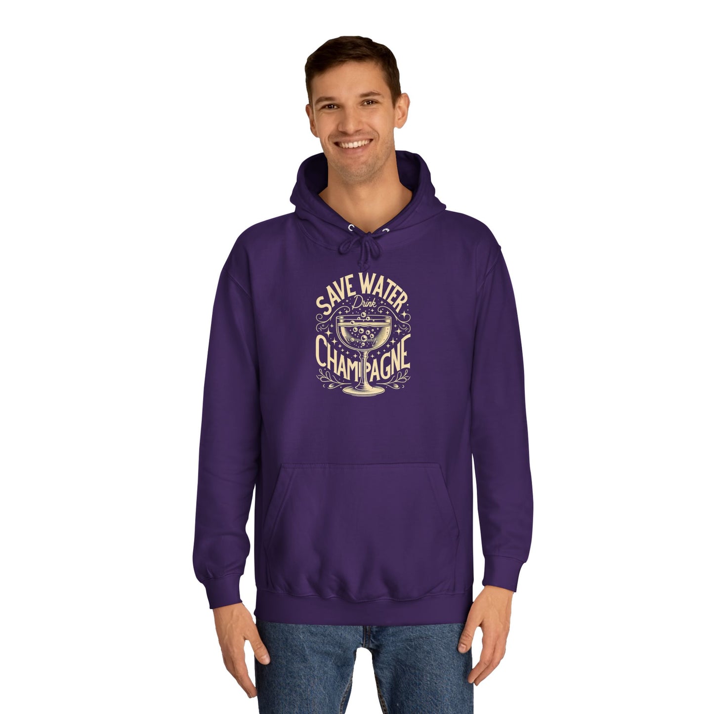 Unisex College Hoodie - Champagne Lover