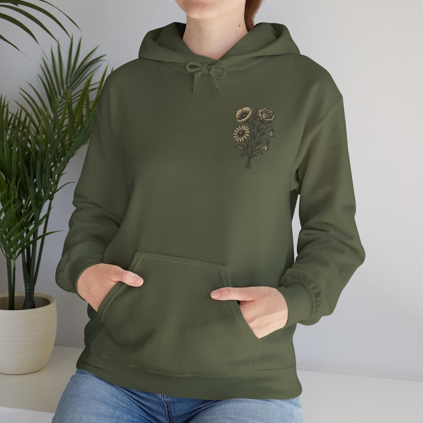 Hus41 Unisex Sweatshirt Hoodie - Flowers are my therapy