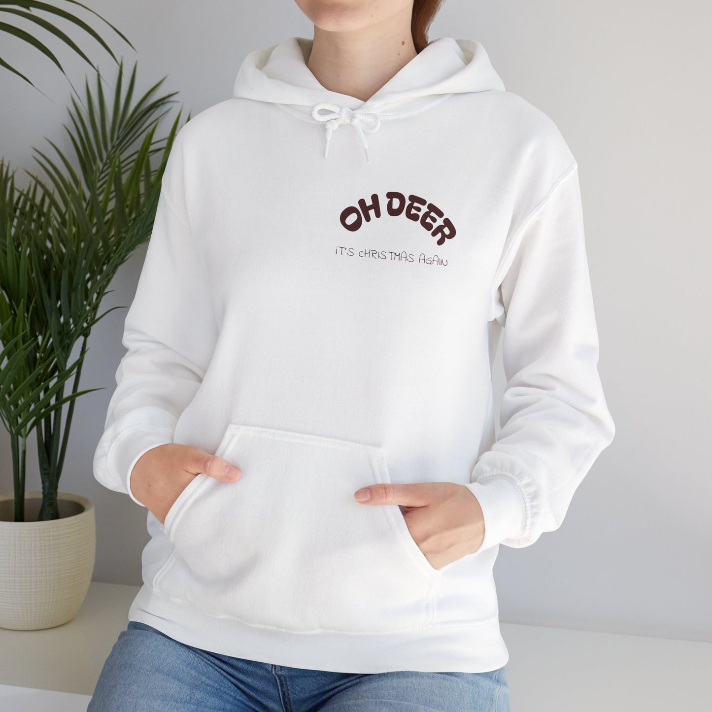 Hus41 Unisex Sweatshirt Hoodie - OH DEER Jultröja
