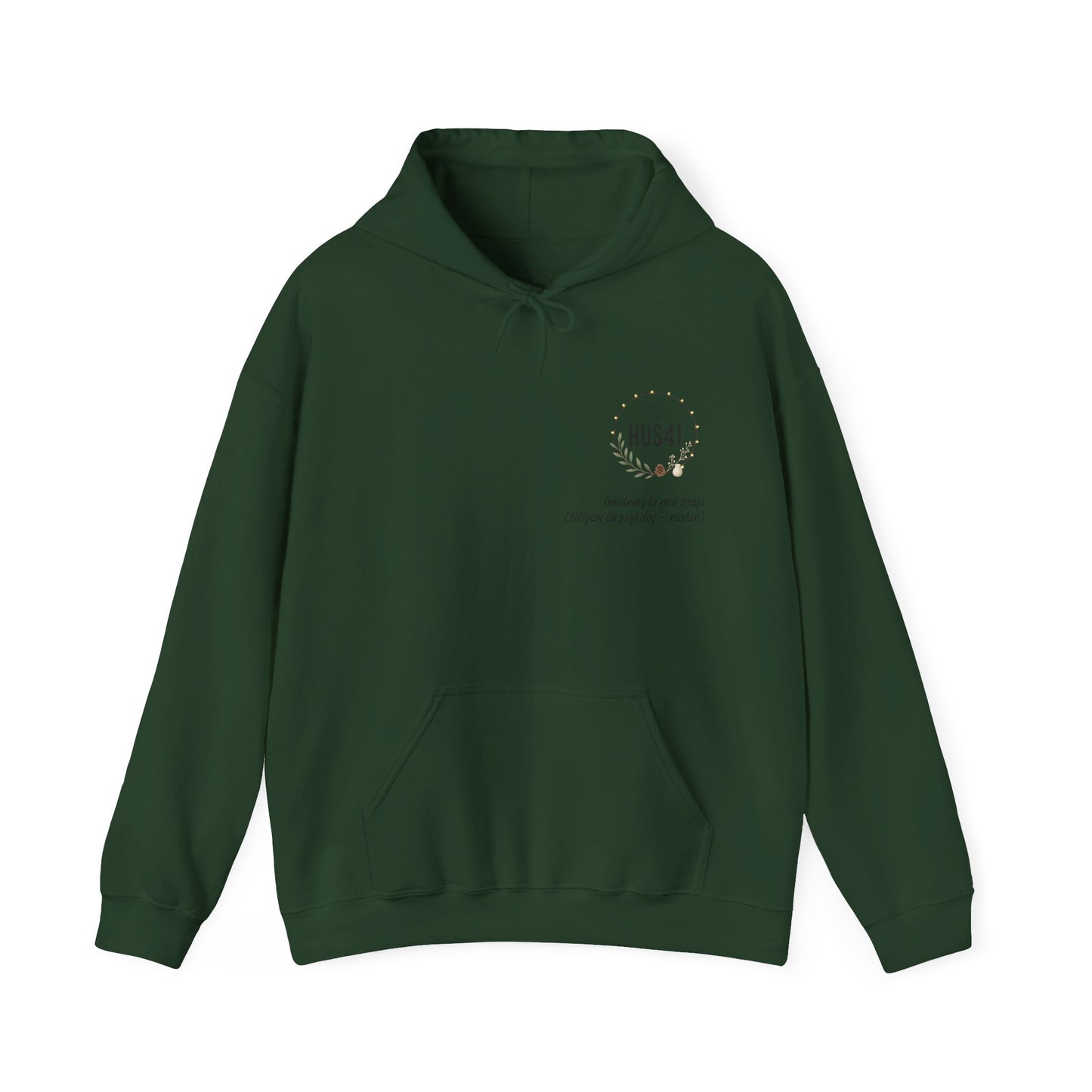 Hus41 Unisex Sweatshirt Hoodie - Inredning är min terapi