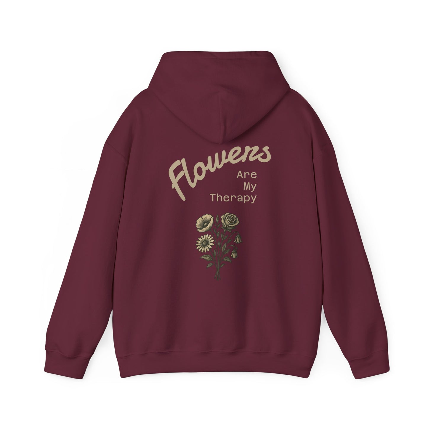 Hus41 Unisex Sweatshirt Hoodie - Flowers are my therapy