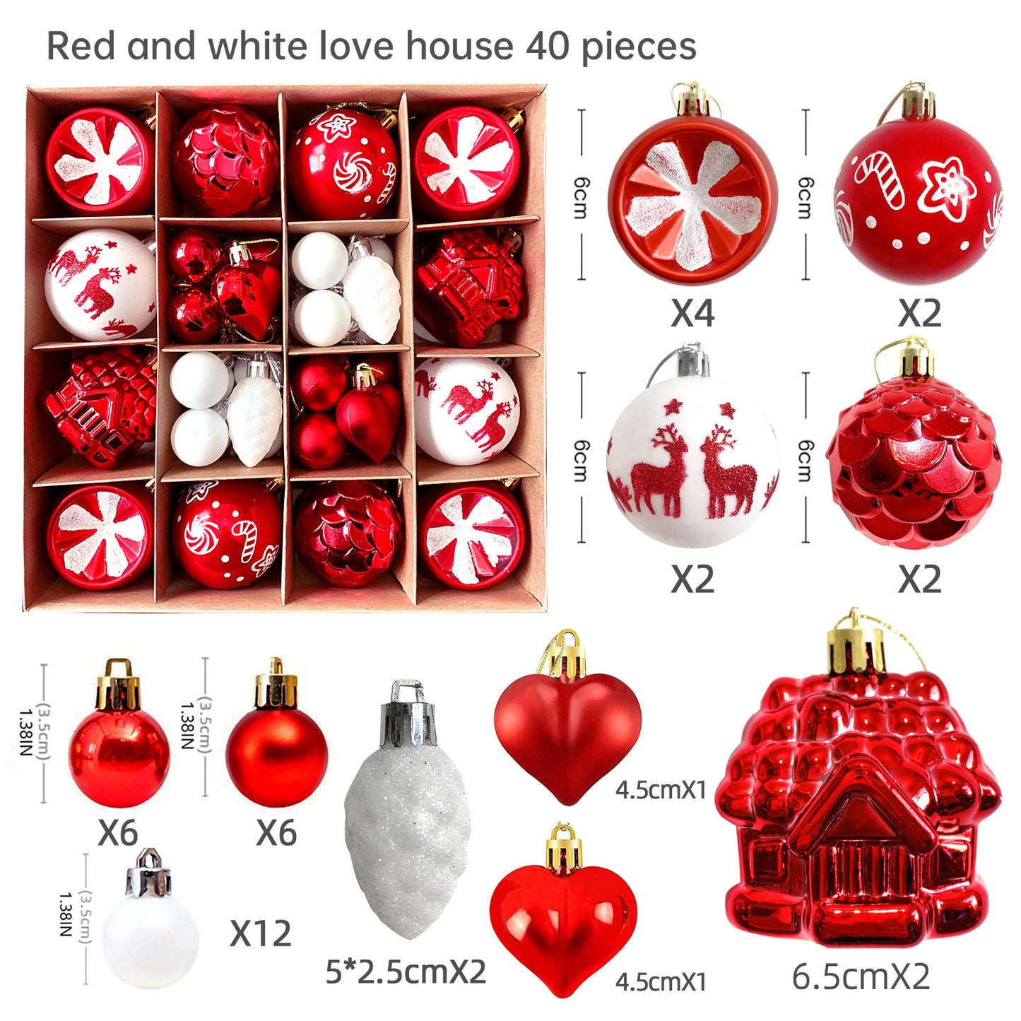 Christmas balls 40pcs