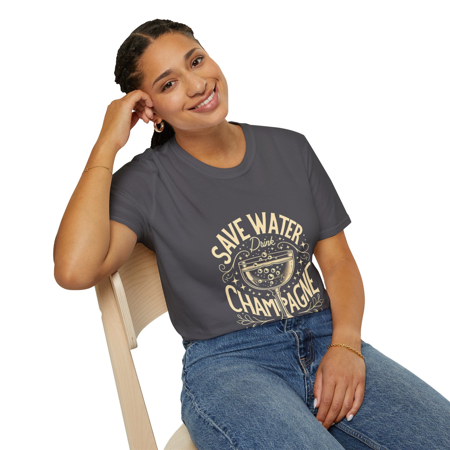 Hus42 T-shirt - Champagne Lover