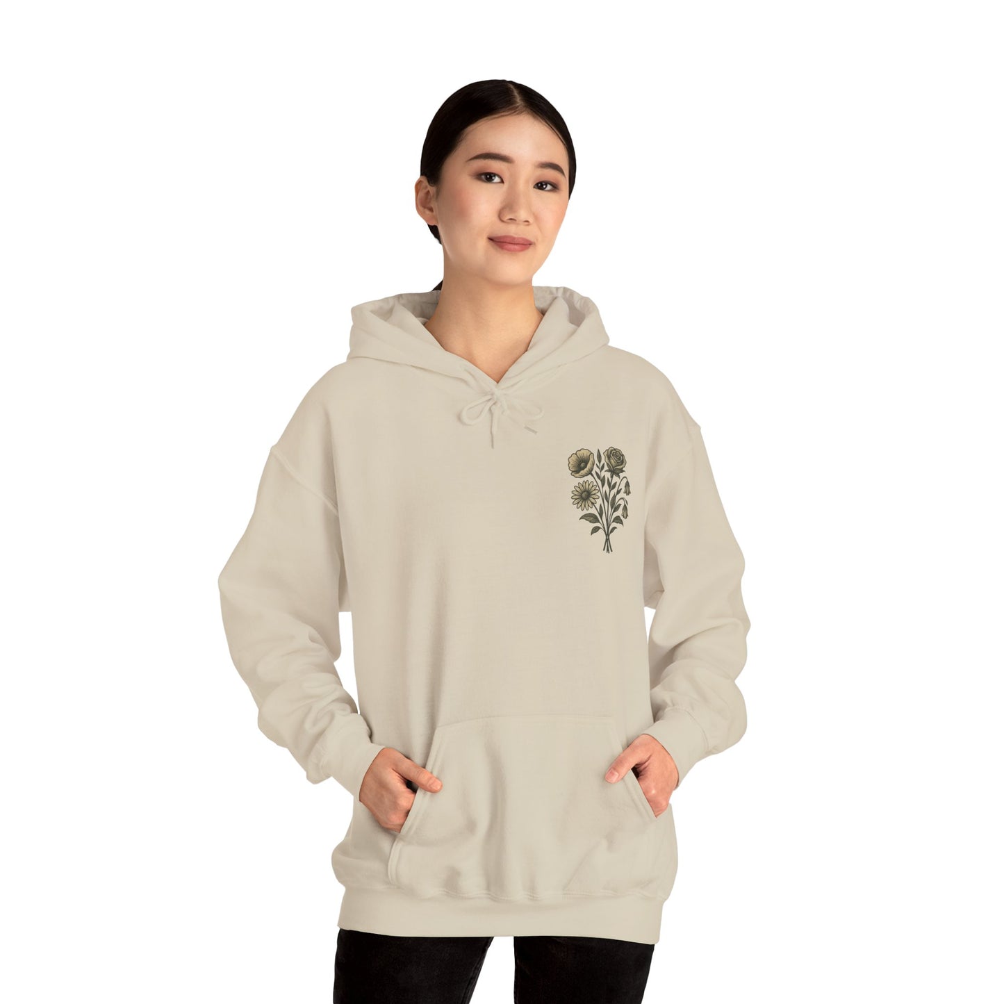 Hus41 Unisex Sweatshirt Hoodie - Flowers are my therapy