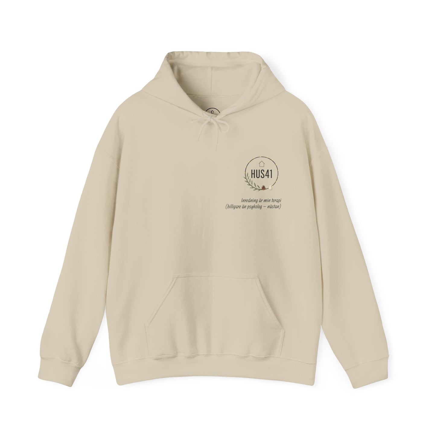 Hus41 Unisex Sweatshirt Hoodie - Inredning är min terapi