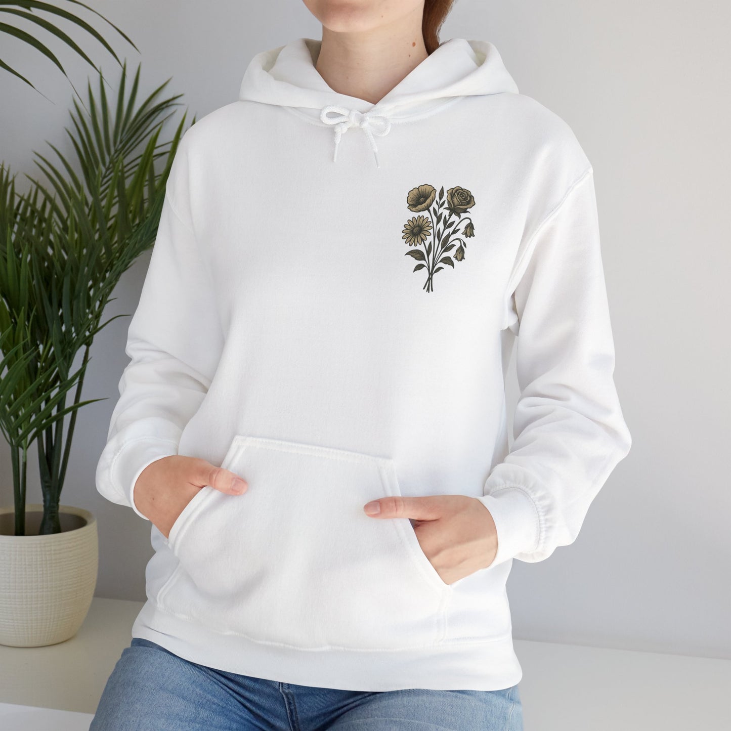 Hus41 Unisex Sweatshirt Hoodie - Flowers are my therapy