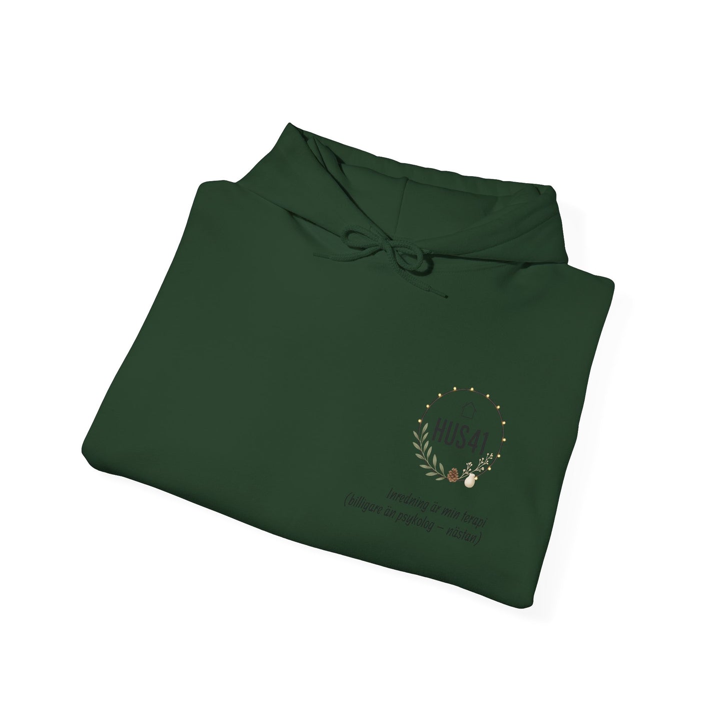 Hus41 Unisex Sweatshirt Hoodie - Inredning är min terapi