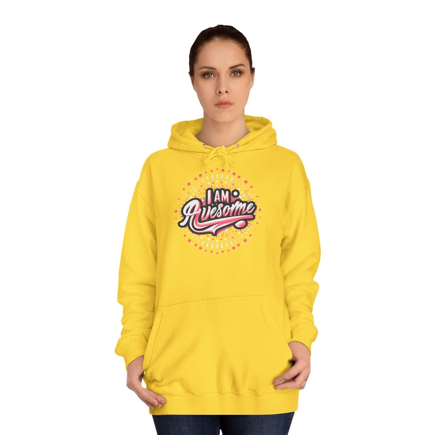Hus41 Unisex College Hoodie - I Am Awesome