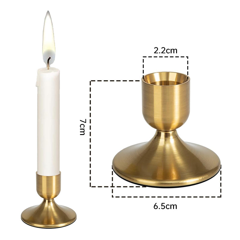 8 stycken gold ljushållare metall