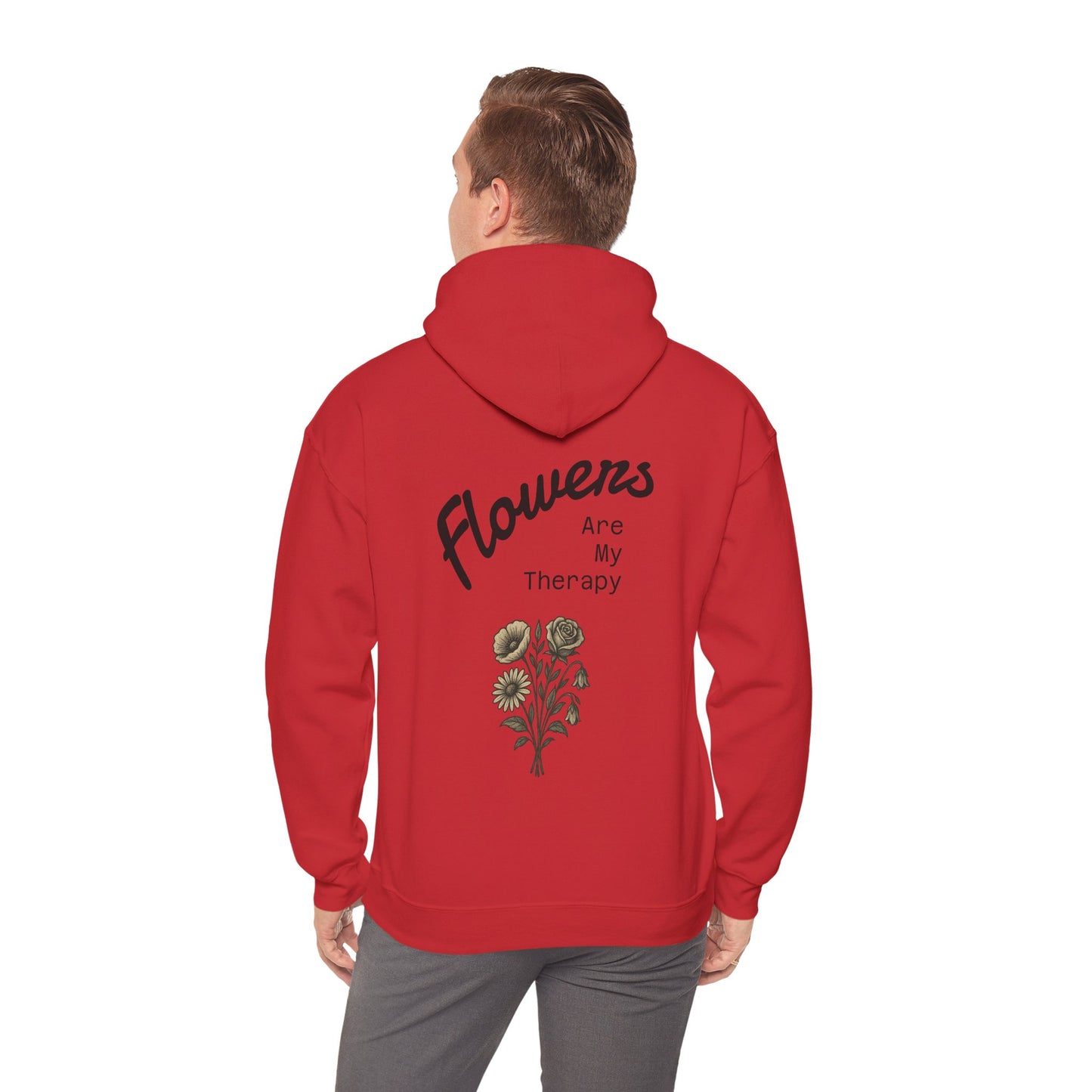 Hus41 Unisex Sweatshirt Hoodie - Flowers are my therapy