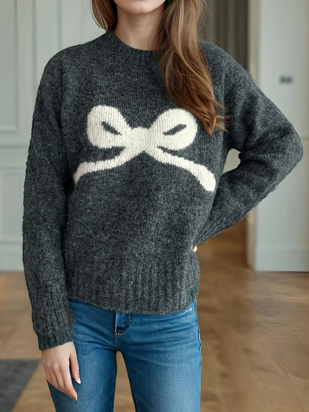 Bow Stickad Tröja