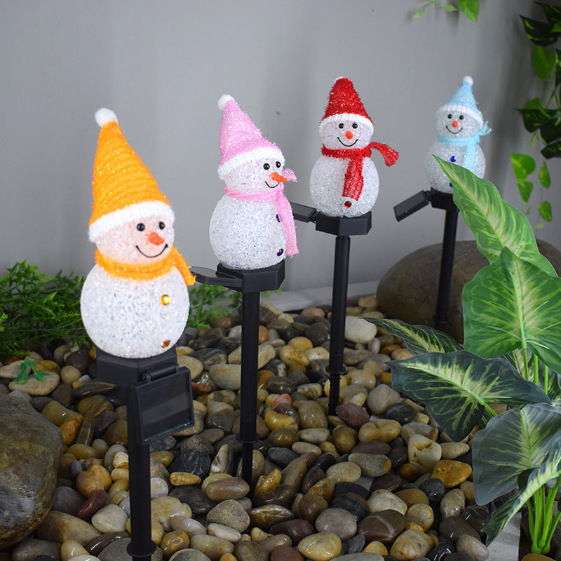 Solar lamp Christmas snowman