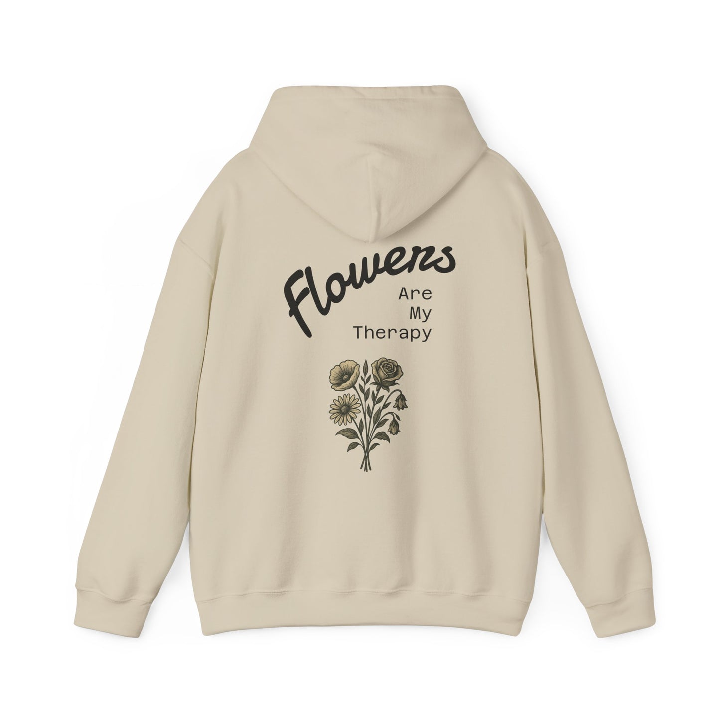 Hus41 Unisex Sweatshirt Hoodie - Flowers are my therapy