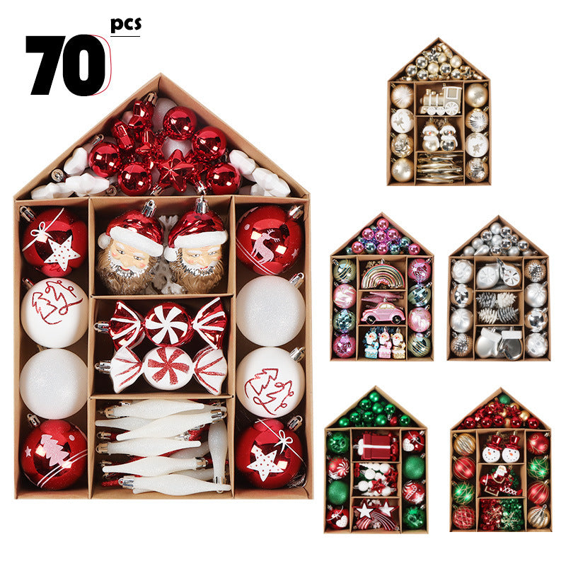 70pcs julgranskulor