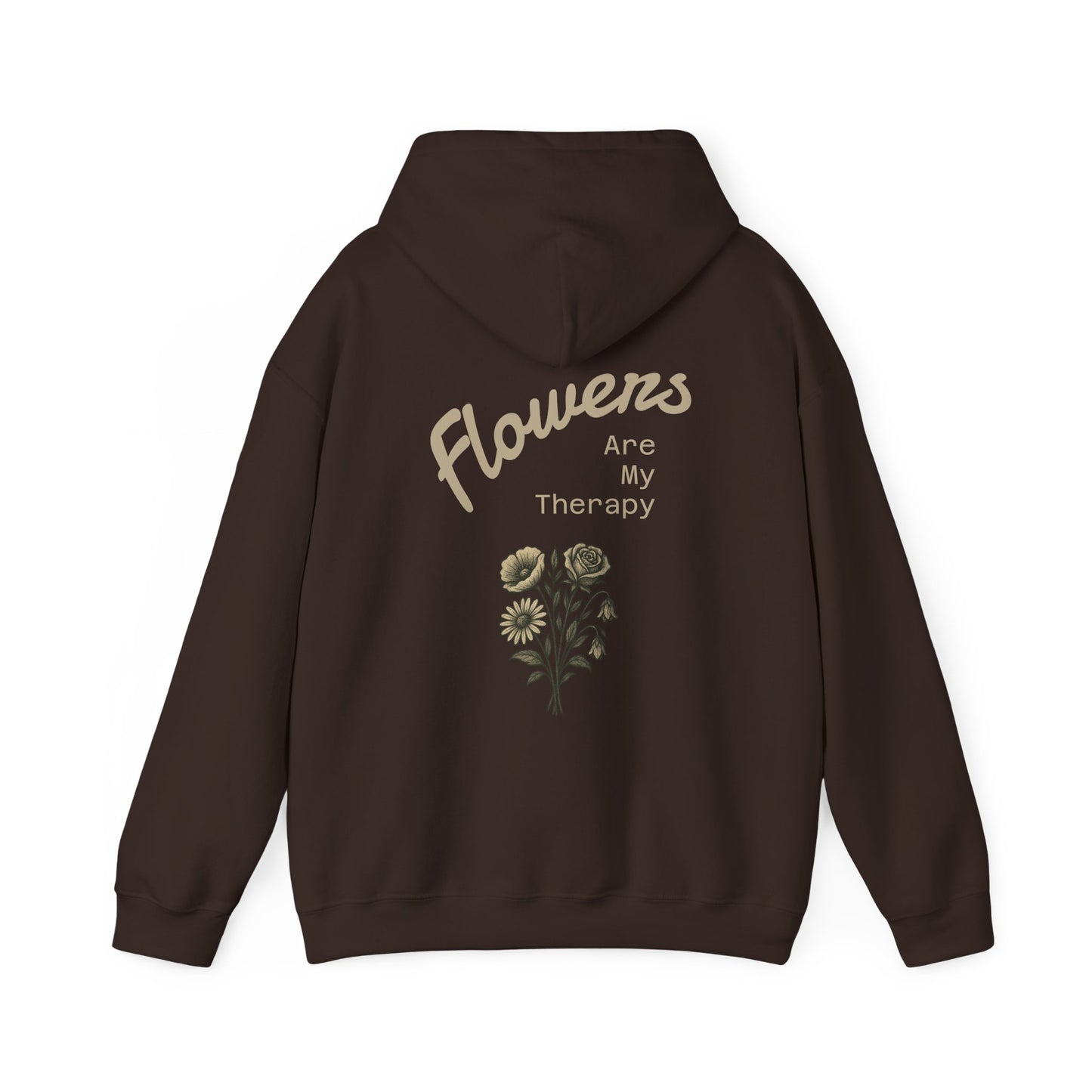 Hus41 Unisex Sweatshirt Hoodie - Flowers are my therapy