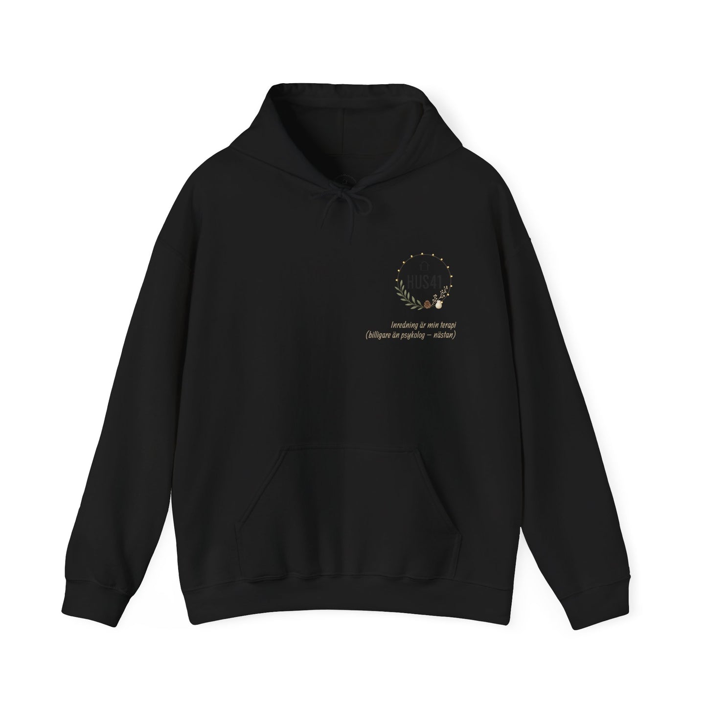 Hus41 Unisex Sweatshirt Hoodie - Inredning är min terapi