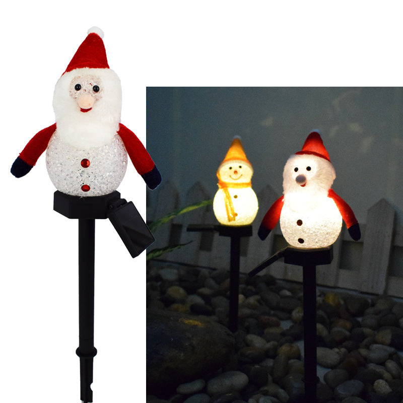 Solar lamp Christmas snowman