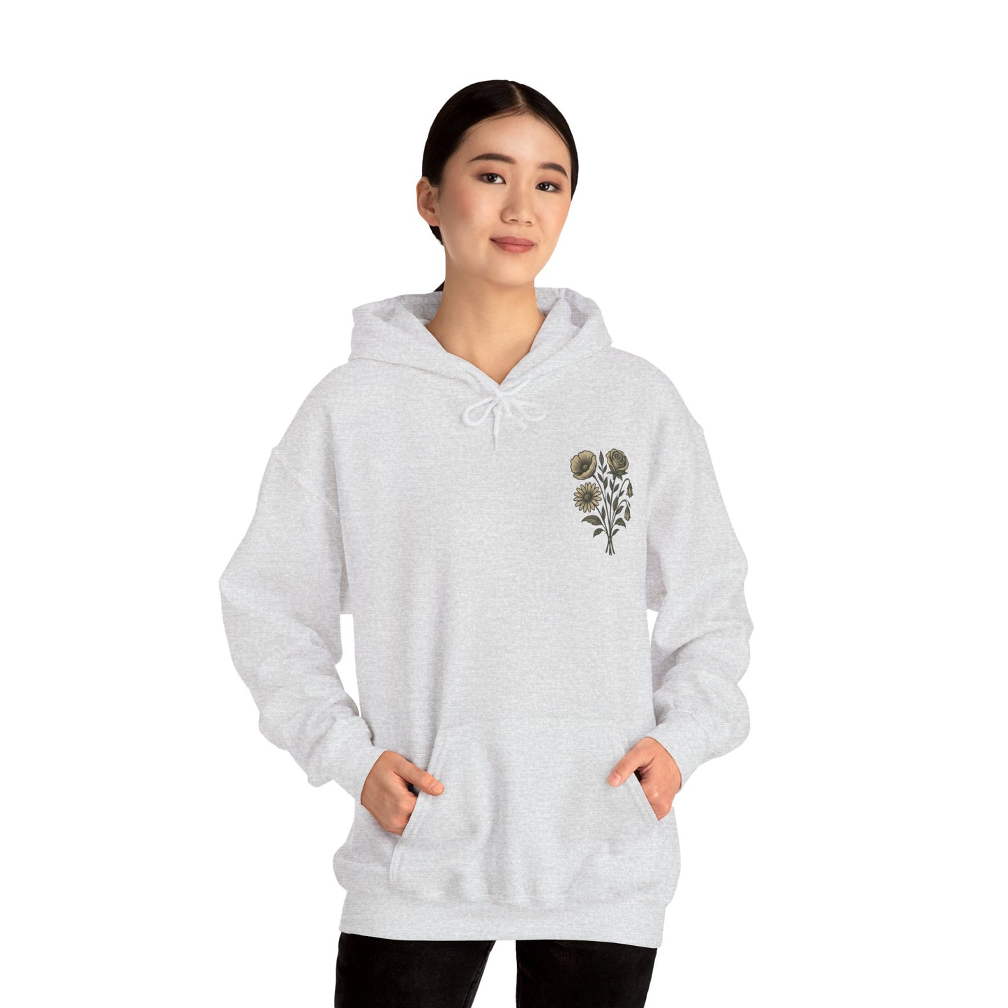 Hus41 Unisex Sweatshirt Hoodie - Flowers are my therapy