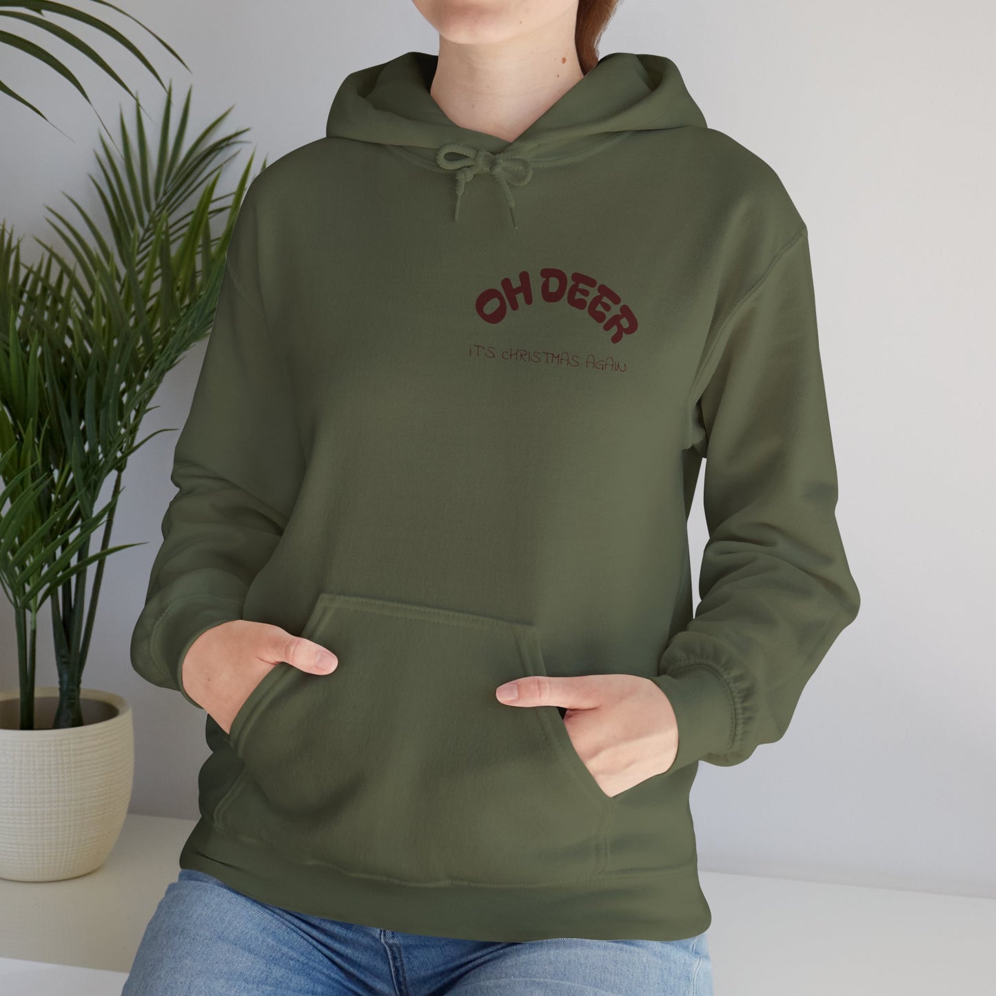 Hus41 Unisex Sweatshirt Hoodie - OH DEER Jultröja