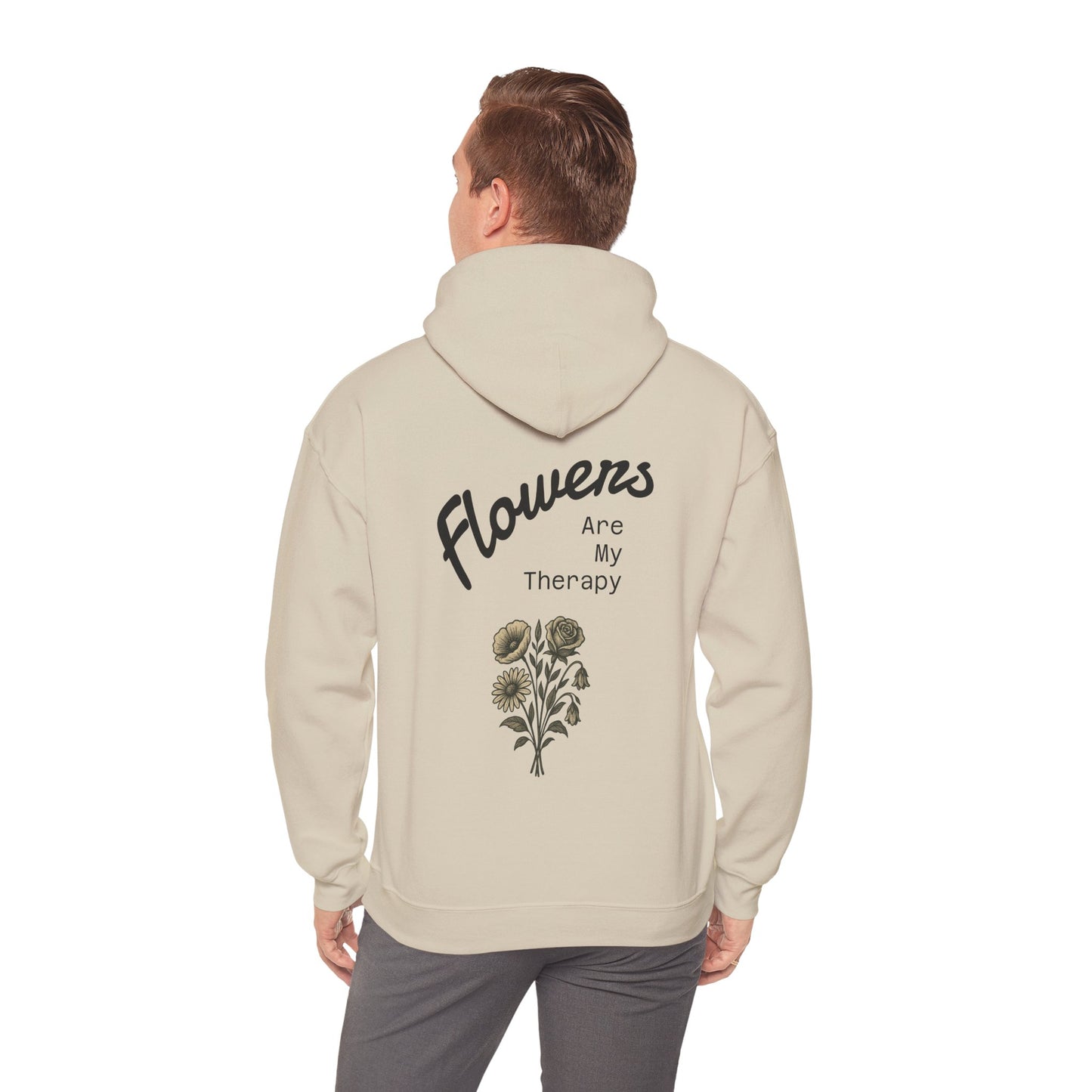 Hus41 Unisex Sweatshirt Hoodie - Flowers are my therapy