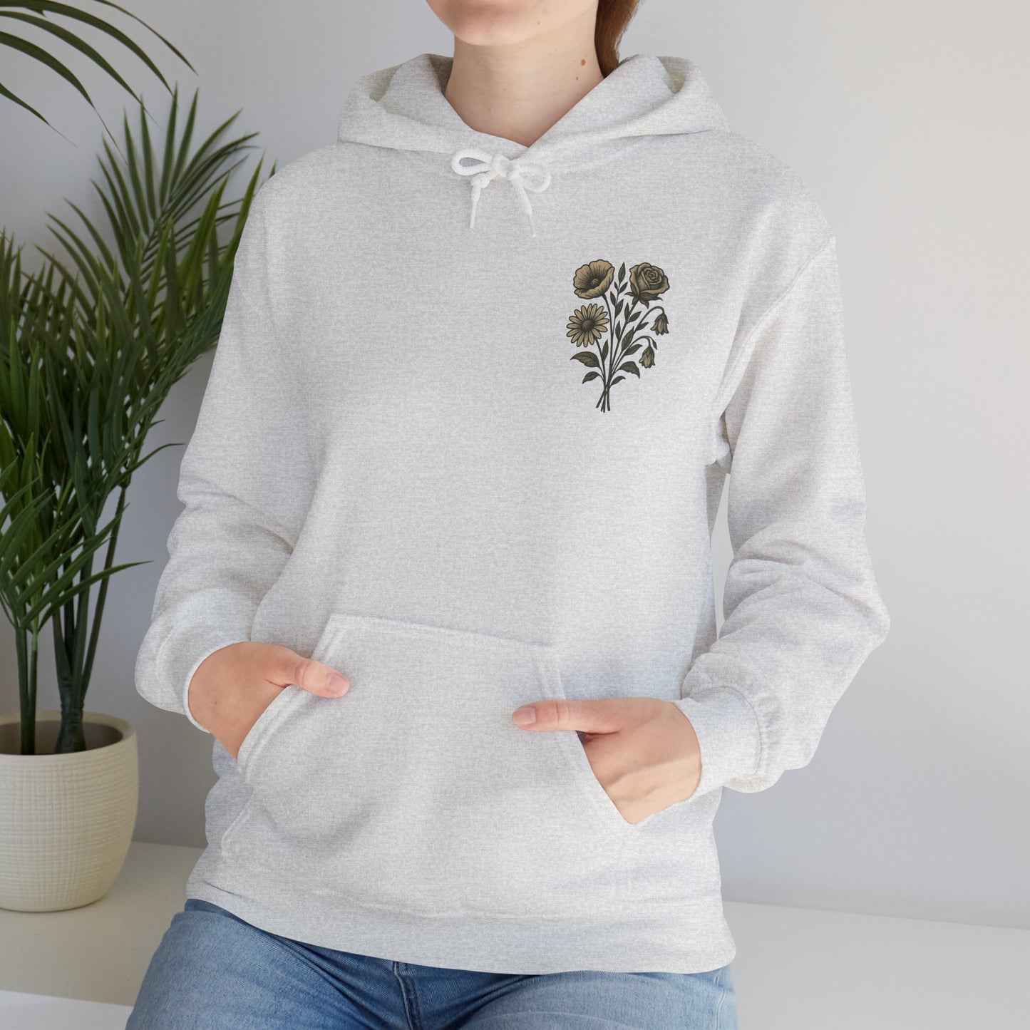 Hus41 Unisex Sweatshirt Hoodie - Flowers are my therapy