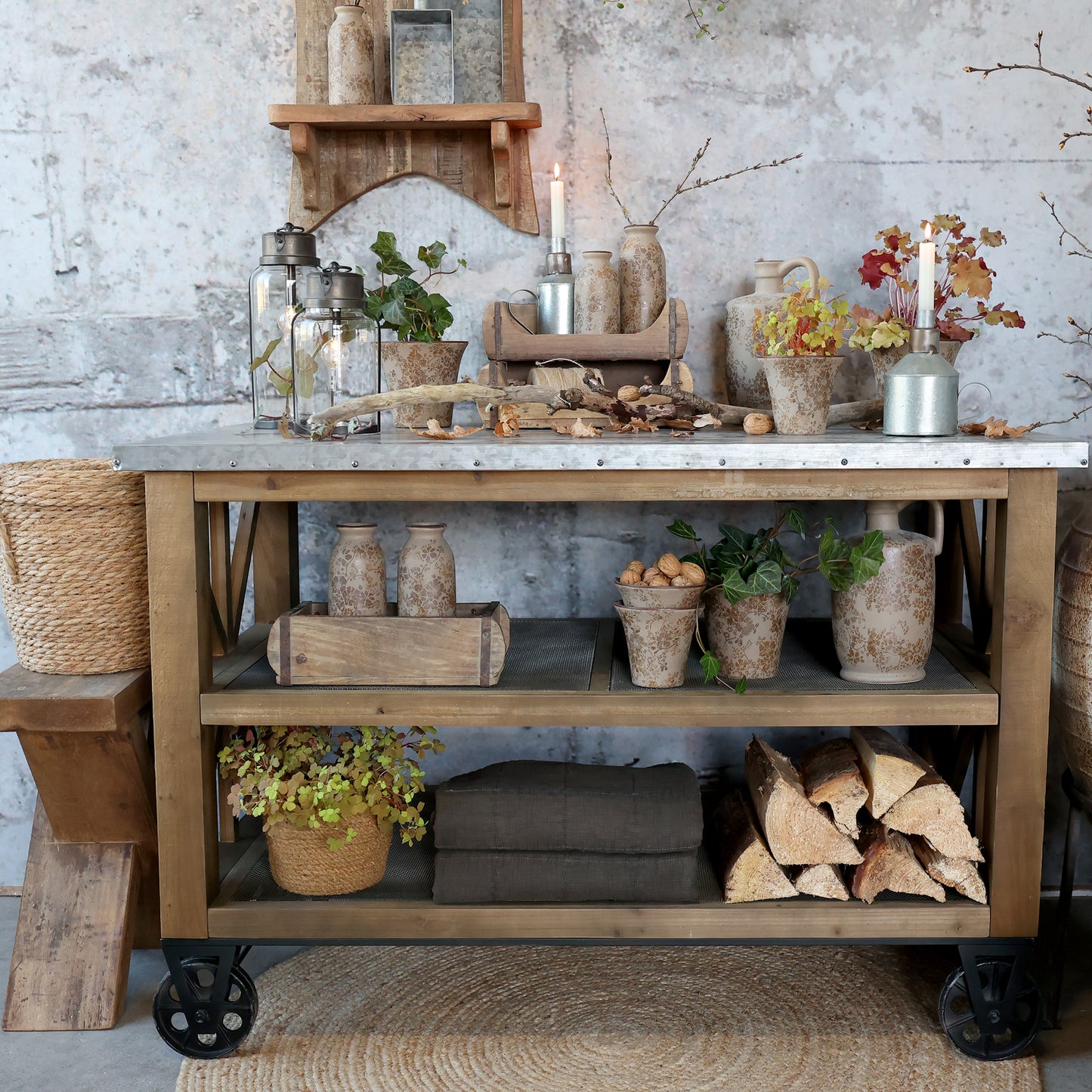 Side table Recycled wood