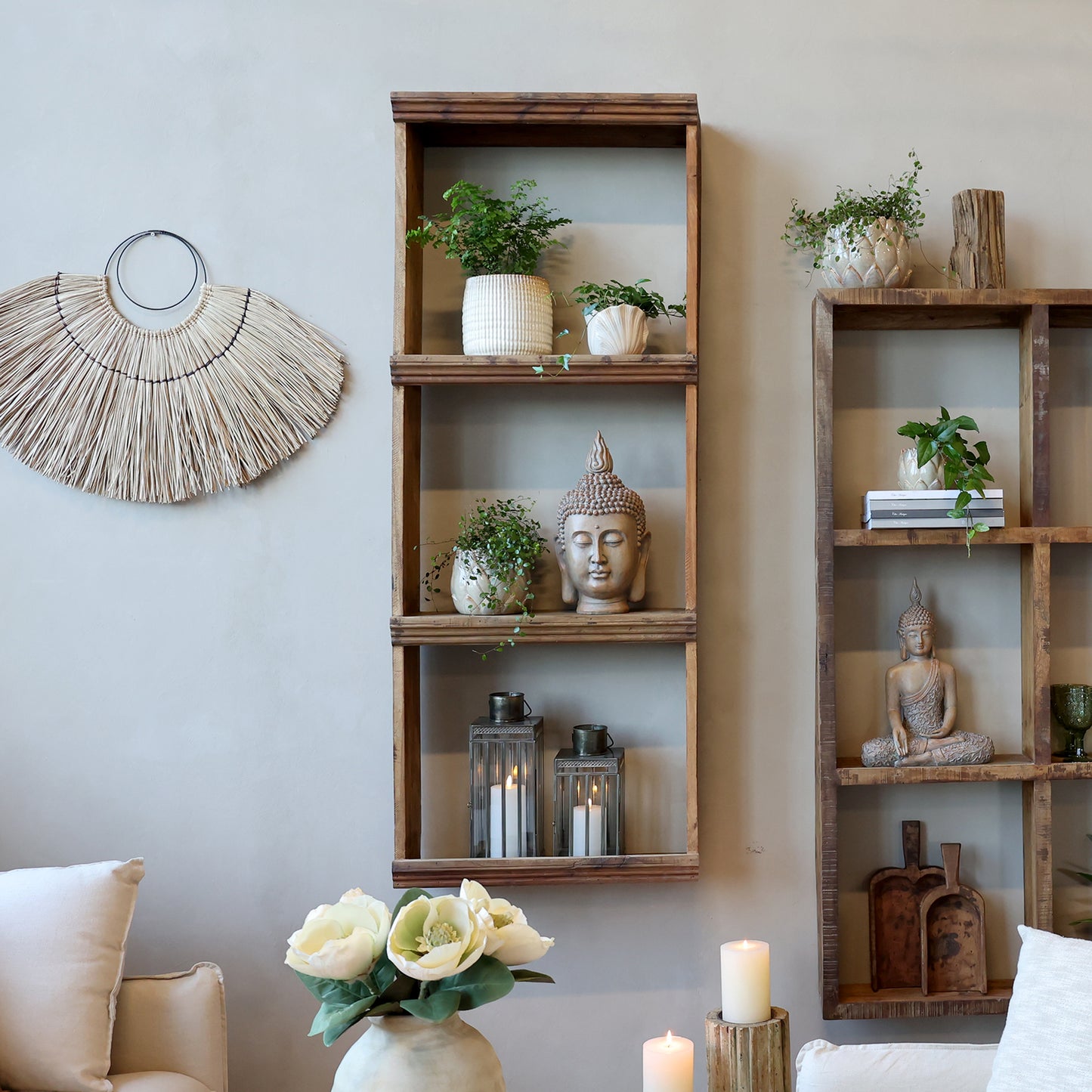 Wall shelf recycled wood