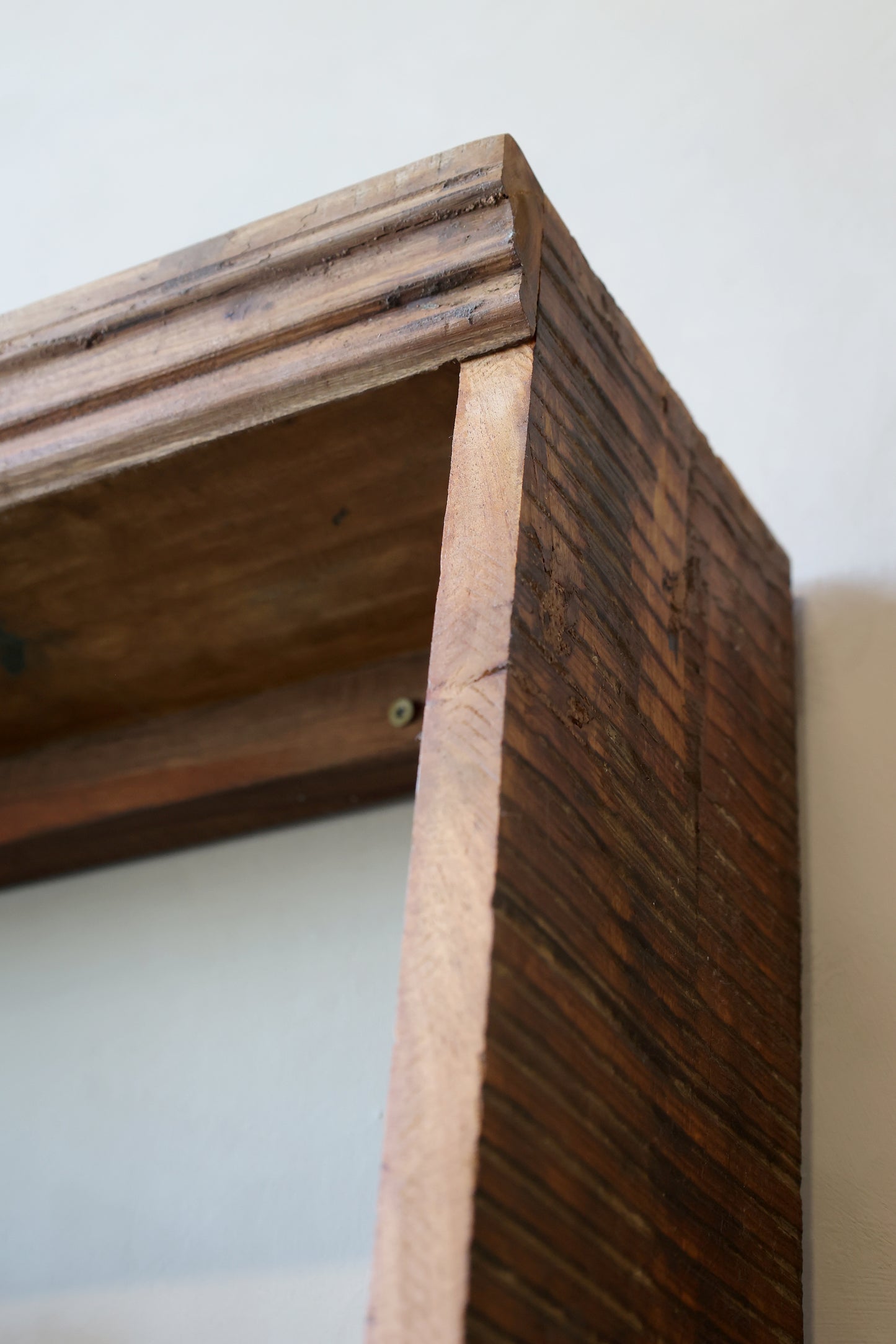 Wall shelf recycled wood