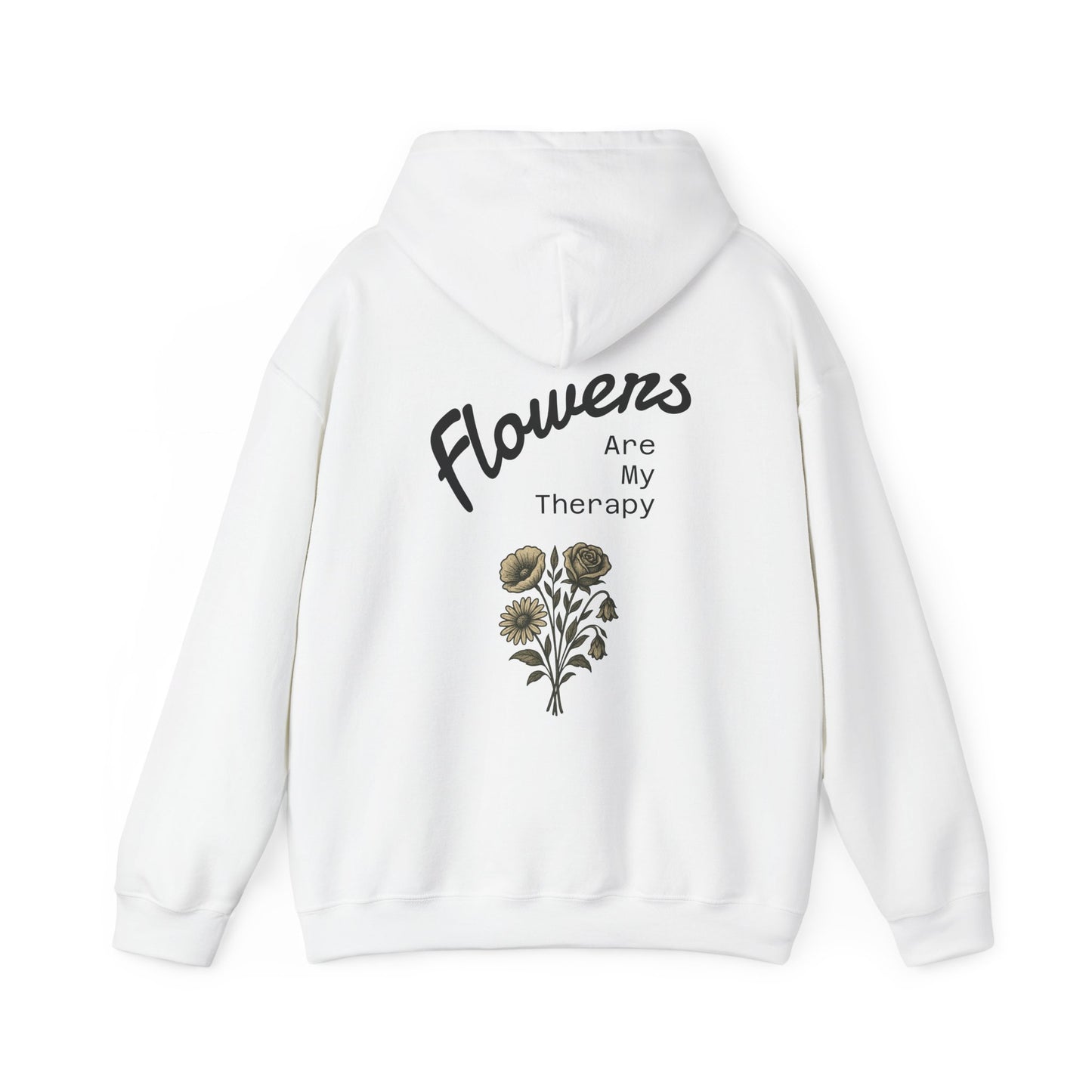 Hus41 Unisex Sweatshirt Hoodie - Flowers are my therapy