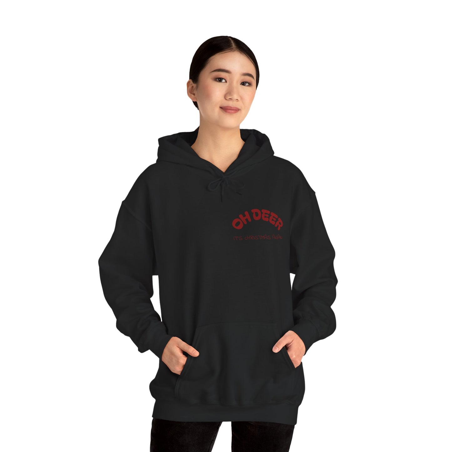 Hus41 Unisex Sweatshirt Hoodie - OH DEER Jultröja