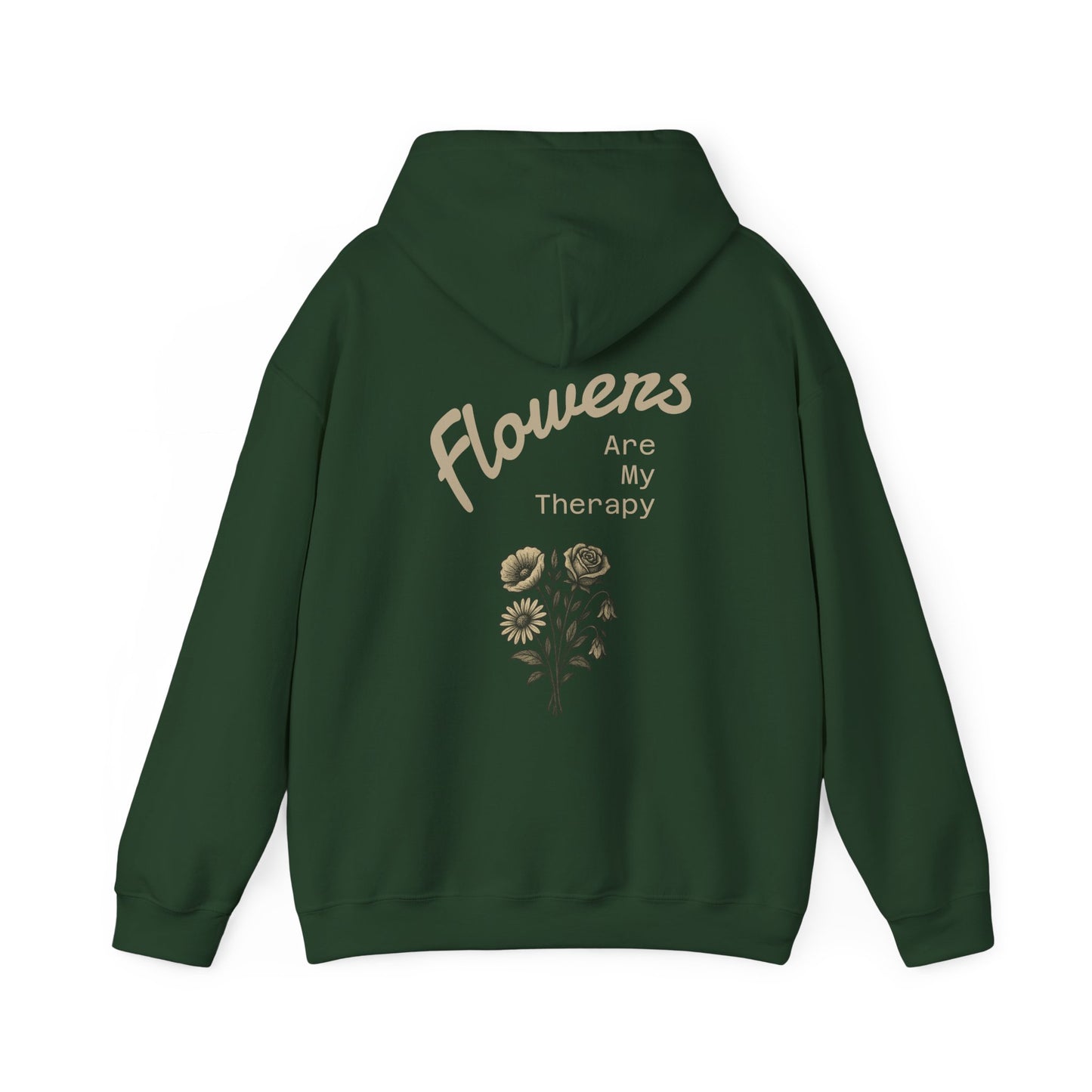 Hus41 Unisex Sweatshirt Hoodie - Flowers are my therapy